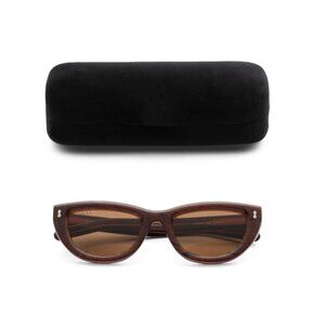 GUCCI Pink/Brown 51mm Cat Eye Sunglasses